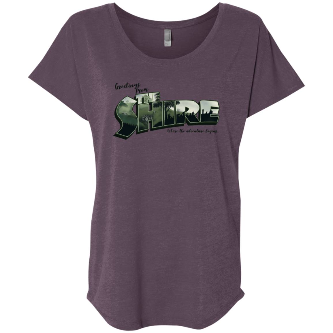 T-Shirts Vintage Purple / X-Small Greetings from the Shire Triblend Dolman Sleeve