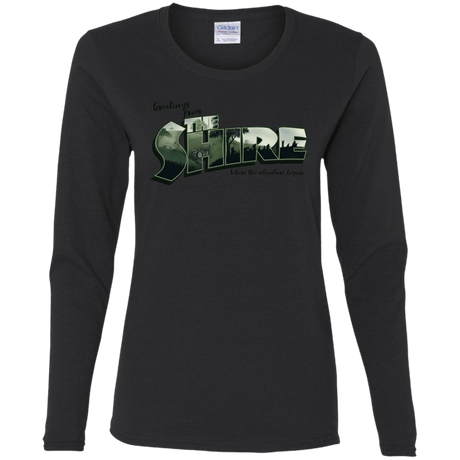 T-Shirts Black / S Greetings from the Shire Women's Long Sleeve T-Shirt