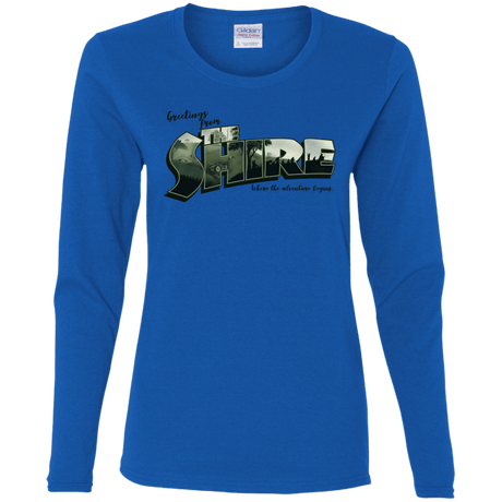 T-Shirts Royal / S Greetings from the Shire Women's Long Sleeve T-Shirt