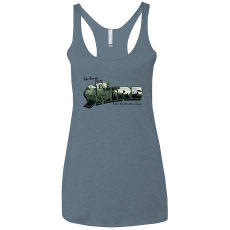 T-Shirts Indigo / X-Small Greetings from the Shire Women's Triblend Racerback Tank