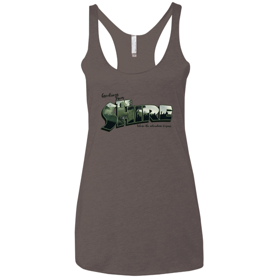 T-Shirts Macchiato / X-Small Greetings from the Shire Women's Triblend Racerback Tank