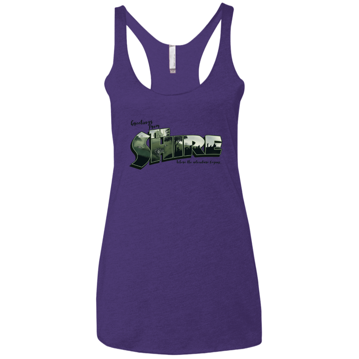 T-Shirts Purple Rush / X-Small Greetings from the Shire Women's Triblend Racerback Tank