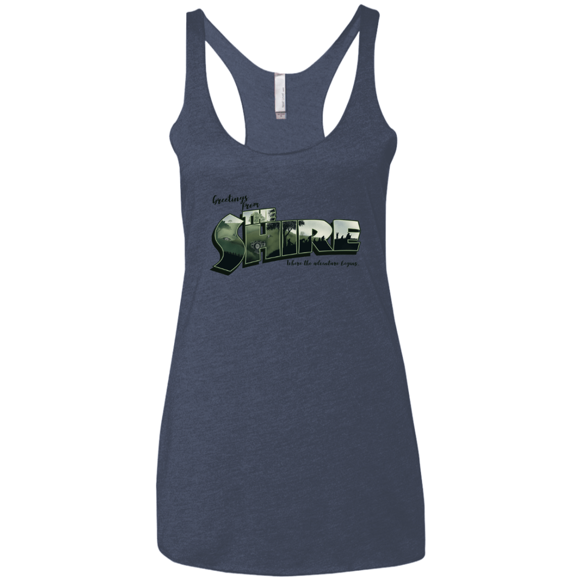 T-Shirts Vintage Navy / X-Small Greetings from the Shire Women's Triblend Racerback Tank