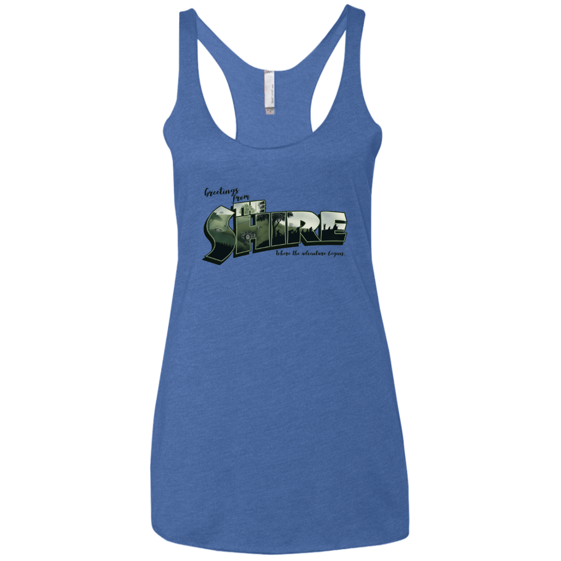 T-Shirts Vintage Royal / X-Small Greetings from the Shire Women's Triblend Racerback Tank