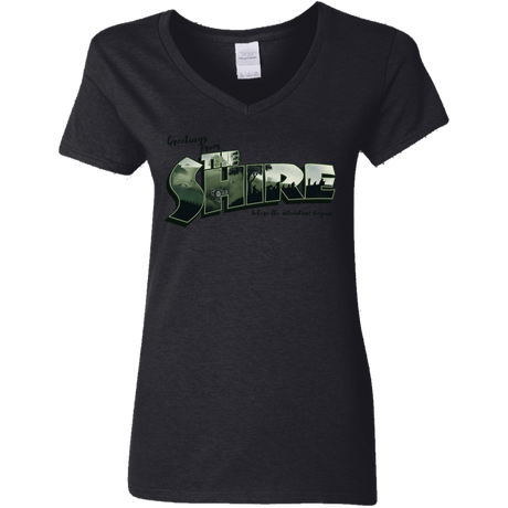 T-Shirts Black / S Greetings from the Shire Women's V-Neck T-Shirt