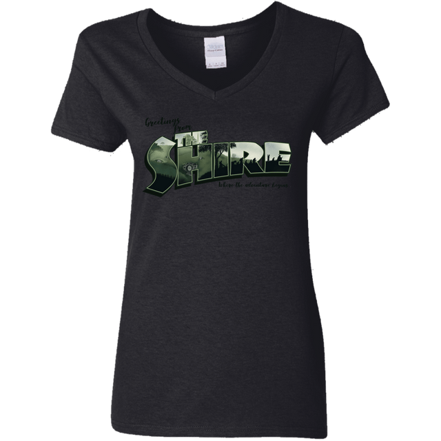 T-Shirts Black / S Greetings from the Shire Women's V-Neck T-Shirt