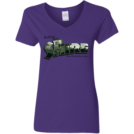 T-Shirts Purple / S Greetings from the Shire Women's V-Neck T-Shirt