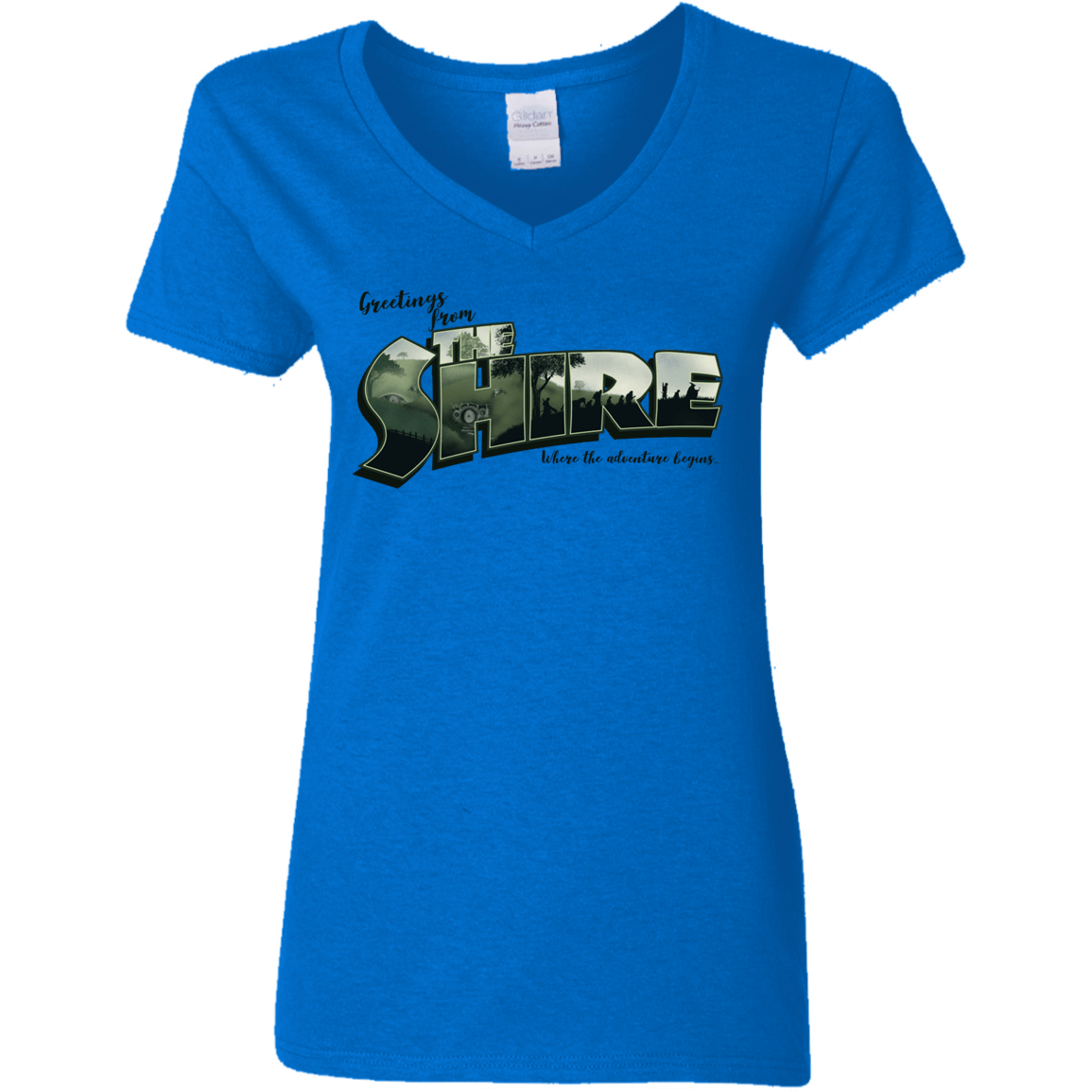 T-Shirts Royal / S Greetings from the Shire Women's V-Neck T-Shirt