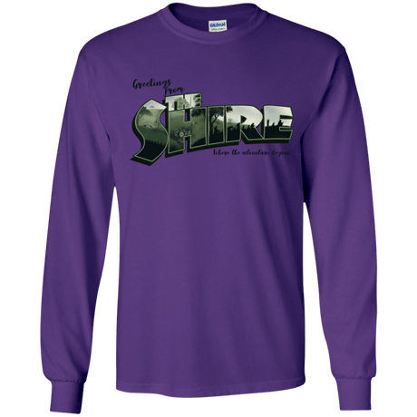 T-Shirts Purple / YS Greetings from the Shire Youth Long Sleeve T-Shirt