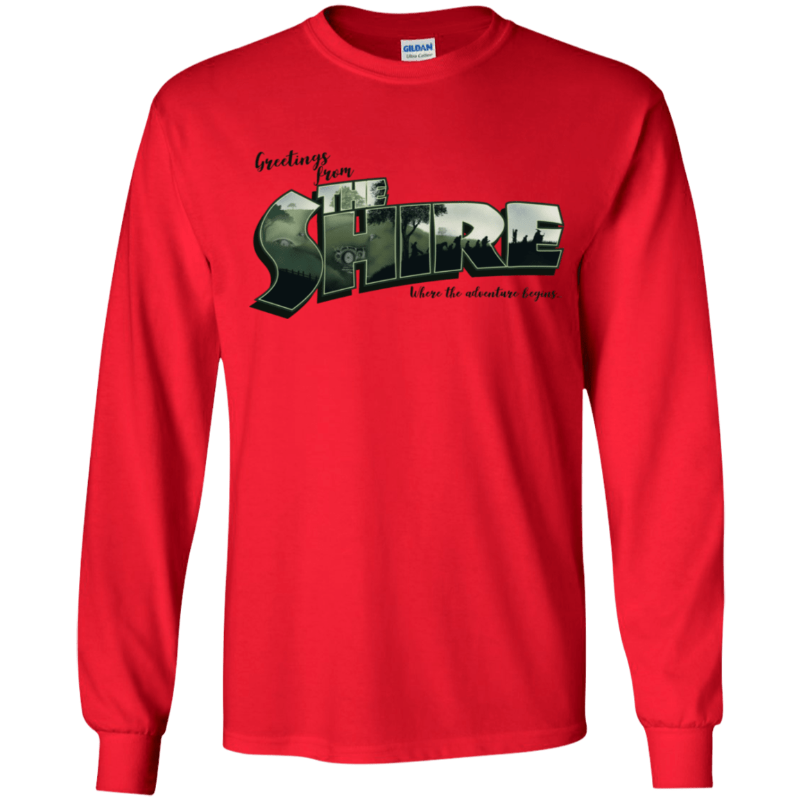 T-Shirts Red / YS Greetings from the Shire Youth Long Sleeve T-Shirt