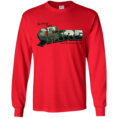 T-Shirts Red / YS Greetings from the Shire Youth Long Sleeve T-Shirt
