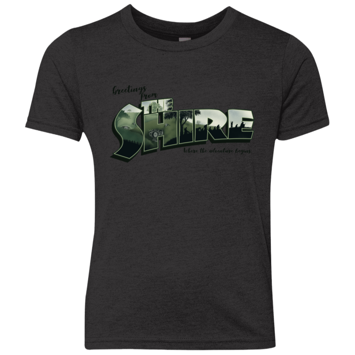 T-Shirts Vintage Black / YXS Greetings from the Shire Youth Triblend T-Shirt