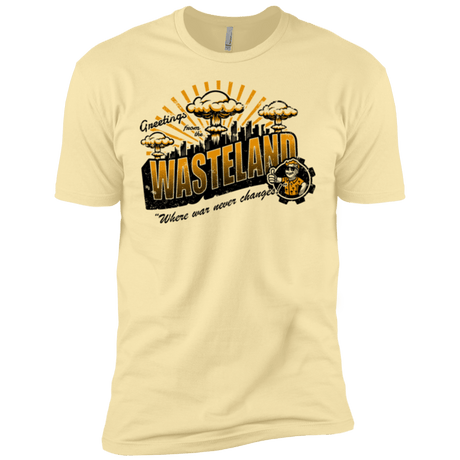 T-Shirts Banana Cream / X-Small Greetings from the Wasteland! Men's Premium T-Shirt