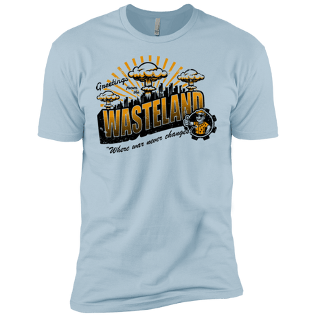 T-Shirts Light Blue / X-Small Greetings from the Wasteland! Men's Premium T-Shirt