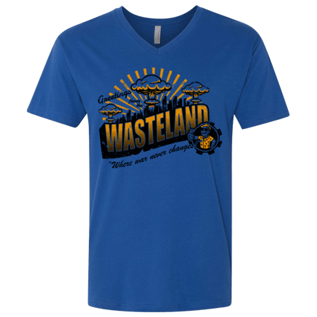 T-Shirts Royal / X-Small Greetings from the Wasteland! Men's Premium V-Neck