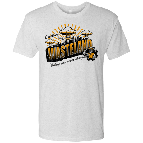 T-Shirts Heather White / Small Greetings from the Wasteland! Men's Triblend T-Shirt