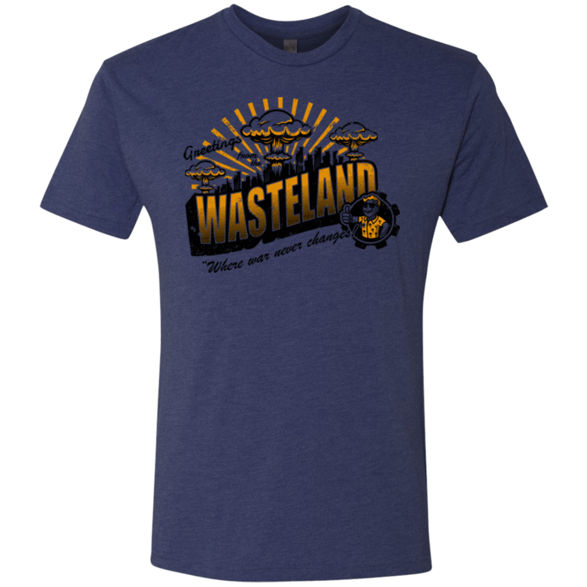 T-Shirts Vintage Navy / Small Greetings from the Wasteland! Men's Triblend T-Shirt