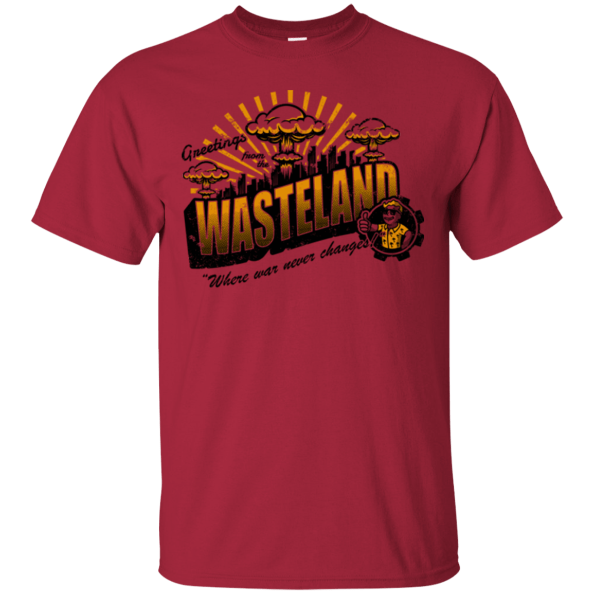 T-Shirts Cardinal / Small Greetings from the Wasteland! T-Shirt
