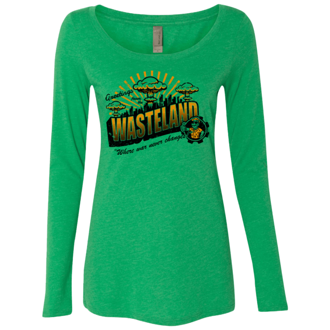 T-Shirts Envy / Small Greetings from the Wasteland! Women's Triblend Long Sleeve Shirt