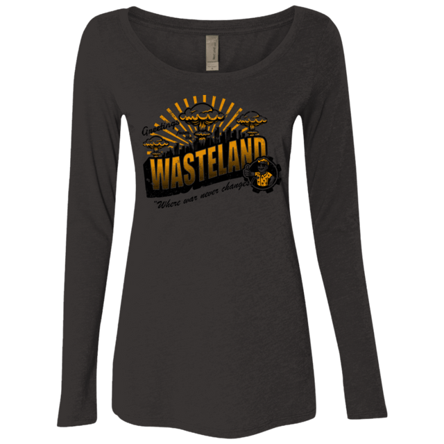 T-Shirts Vintage Black / Small Greetings from the Wasteland! Women's Triblend Long Sleeve Shirt