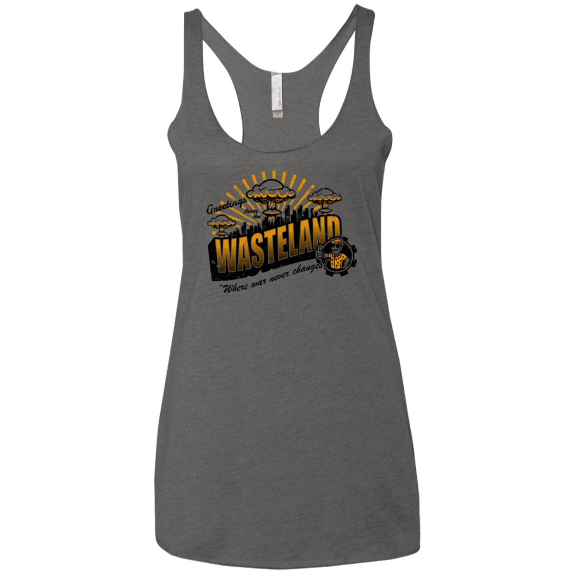 T-Shirts Premium Heather / X-Small Greetings from the Wasteland! Women's Triblend Racerback Tank