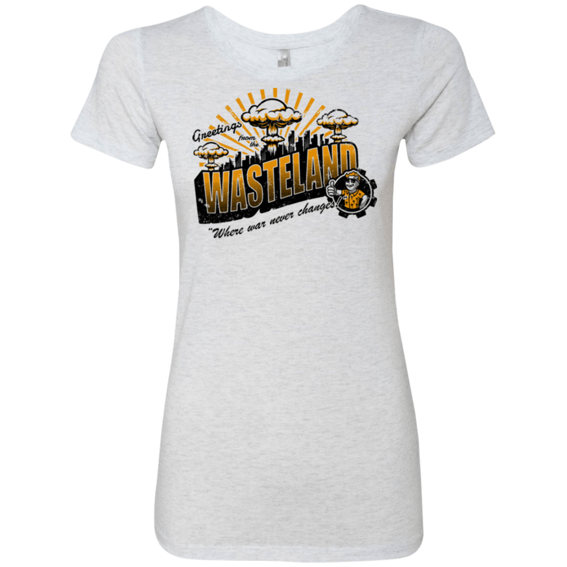 T-Shirts Heather White / Small Greetings from the Wasteland! Women's Triblend T-Shirt