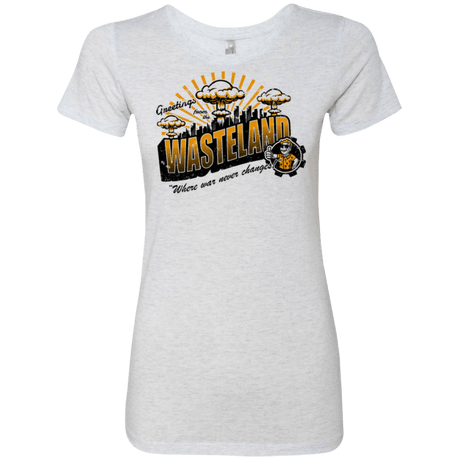 T-Shirts Heather White / Small Greetings from the Wasteland! Women's Triblend T-Shirt