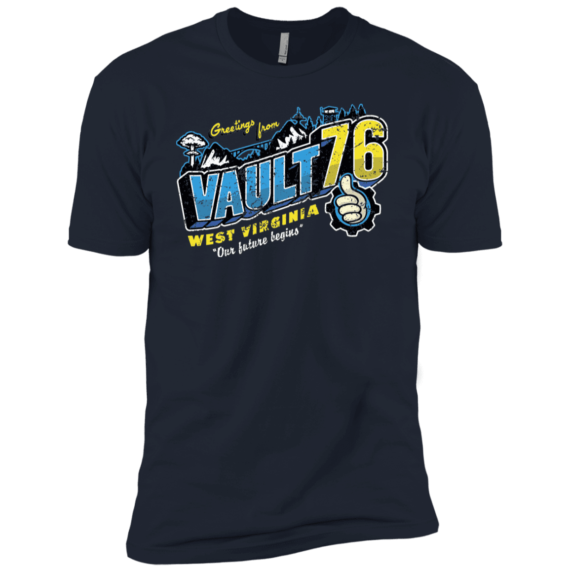 T-Shirts Midnight Navy / YXS Greetings from WV Vault Boys Premium T-Shirt