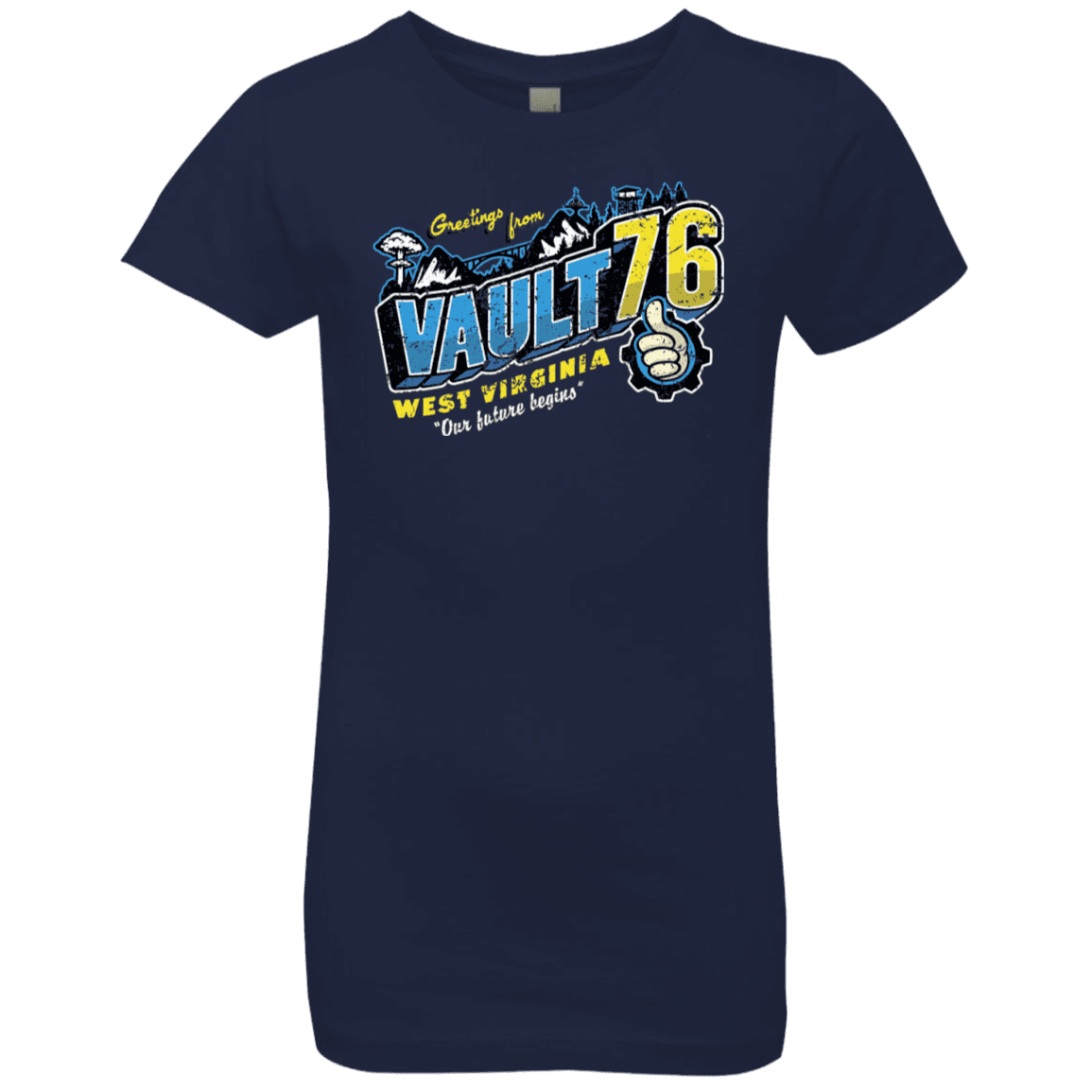T-Shirts Midnight Navy / YXS Greetings from WV Vault Girls Premium T-Shirt