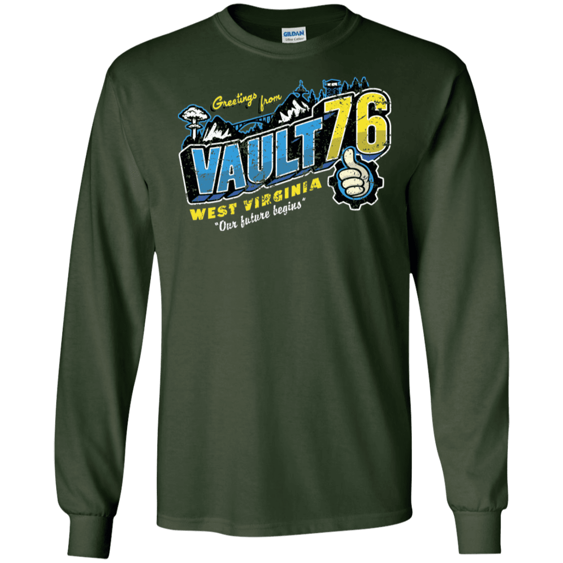 T-Shirts Forest Green / S Greetings from WV Vault Men's Long Sleeve T-Shirt
