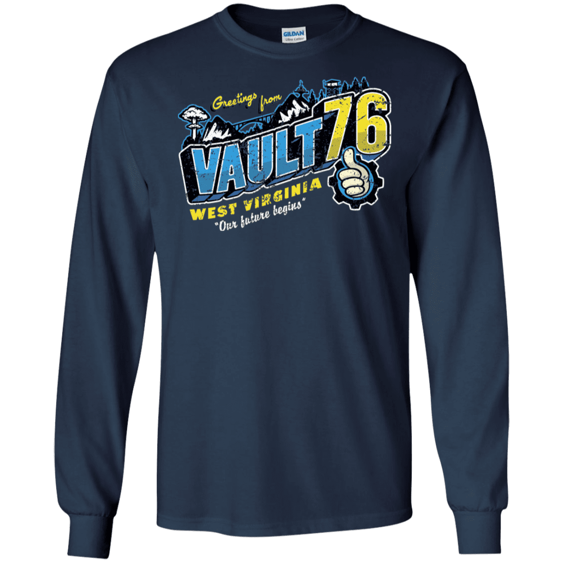 T-Shirts Navy / S Greetings from WV Vault Men's Long Sleeve T-Shirt