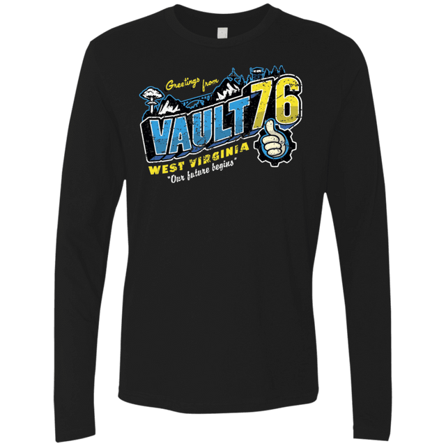 T-Shirts Black / S Greetings from WV Vault Men's Premium Long Sleeve