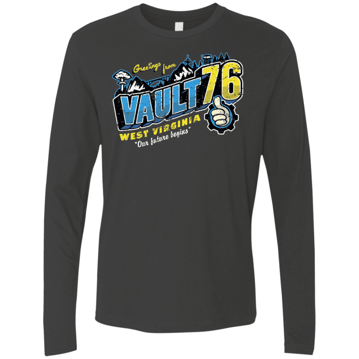 T-Shirts Heavy Metal / S Greetings from WV Vault Men's Premium Long Sleeve