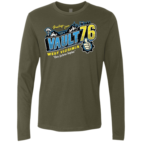 T-Shirts Military Green / S Greetings from WV Vault Men's Premium Long Sleeve