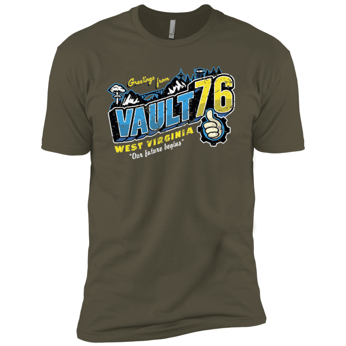 T-Shirts Military Green / X-Small Greetings from WV Vault Men's Premium T-Shirt