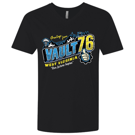 T-Shirts Black / X-Small Greetings from WV Vault Men's Premium V-Neck