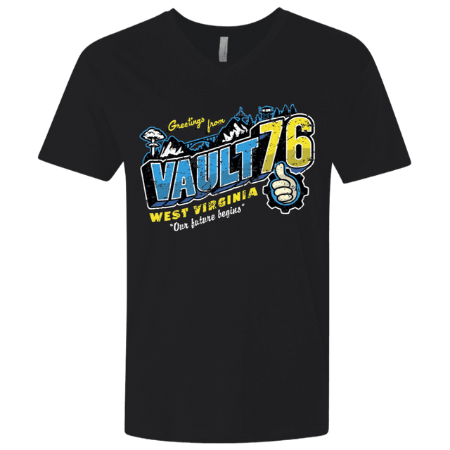 T-Shirts Black / X-Small Greetings from WV Vault Men's Premium V-Neck