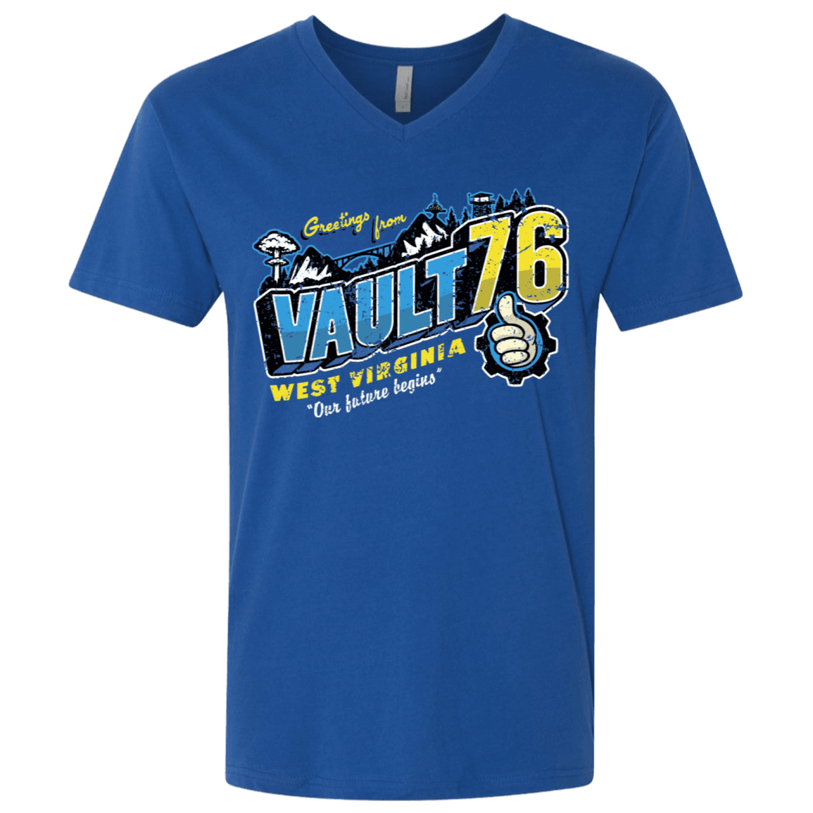 T-Shirts Royal / X-Small Greetings from WV Vault Men's Premium V-Neck