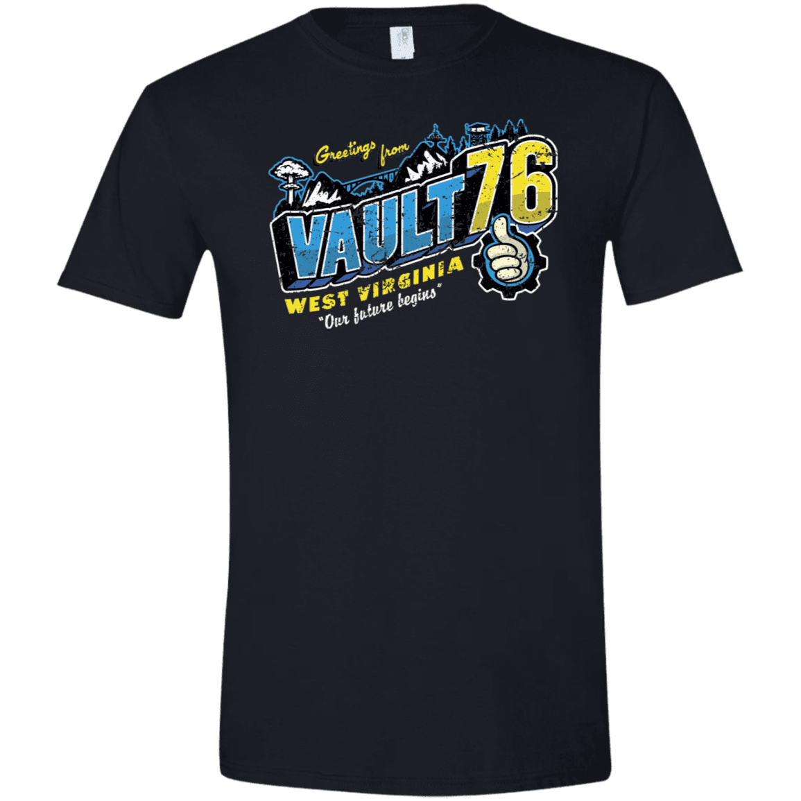 T-Shirts Black / X-Small Greetings from WV Vault Men's Semi-Fitted Softstyle