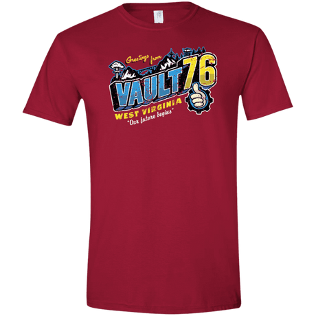 T-Shirts Cardinal Red / S Greetings from WV Vault Men's Semi-Fitted Softstyle