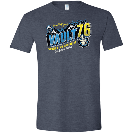 T-Shirts Heather Navy / S Greetings from WV Vault Men's Semi-Fitted Softstyle