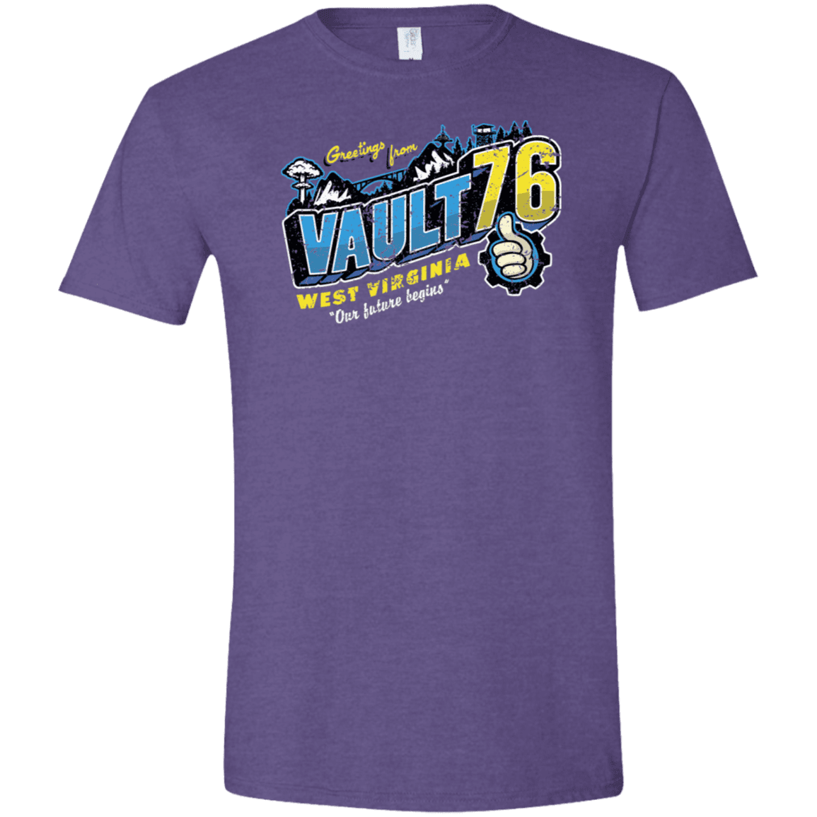 T-Shirts Heather Purple / S Greetings from WV Vault Men's Semi-Fitted Softstyle