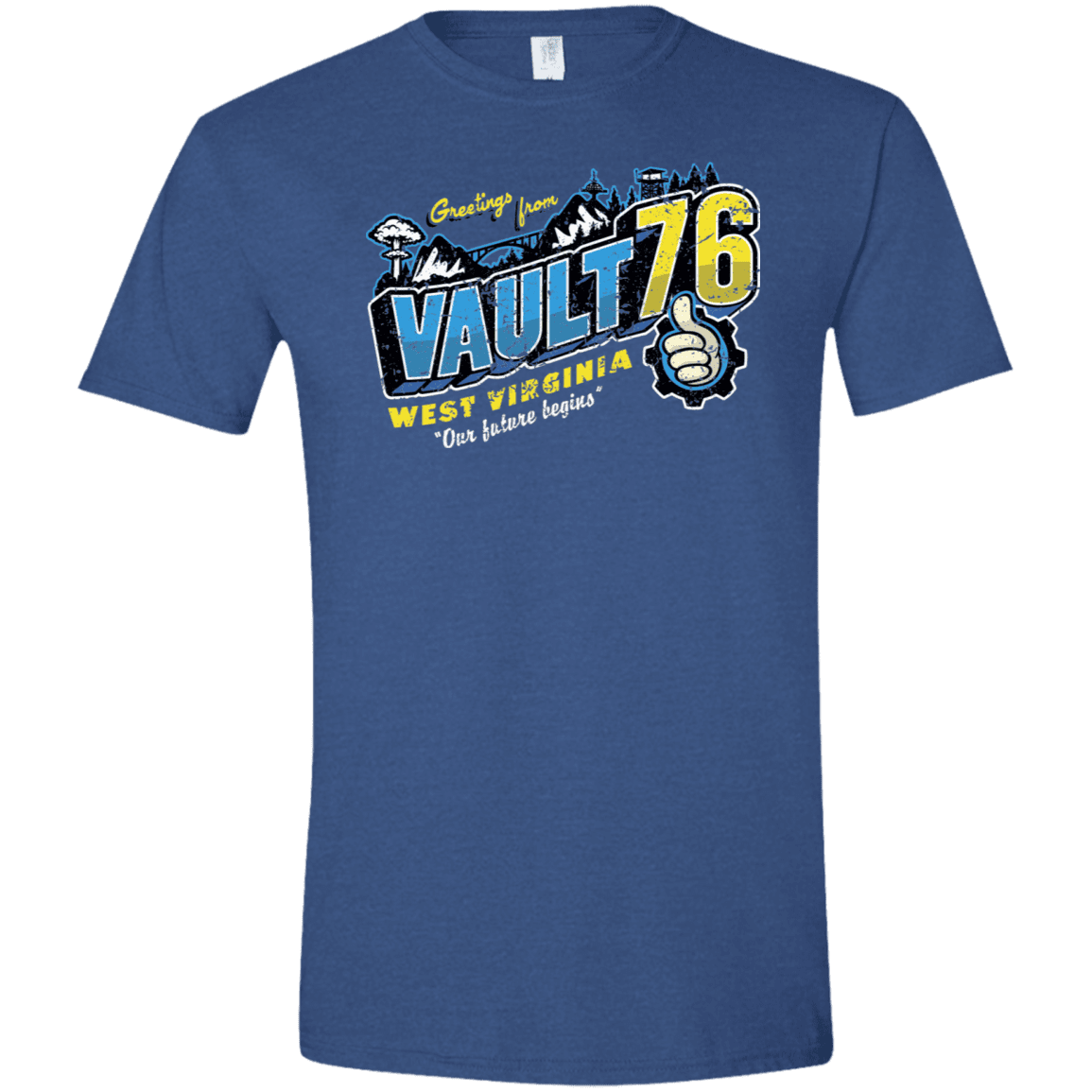 T-Shirts Heather Royal / X-Small Greetings from WV Vault Men's Semi-Fitted Softstyle