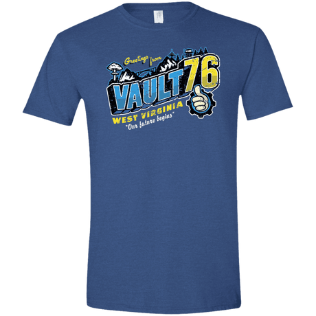 T-Shirts Heather Royal / X-Small Greetings from WV Vault Men's Semi-Fitted Softstyle