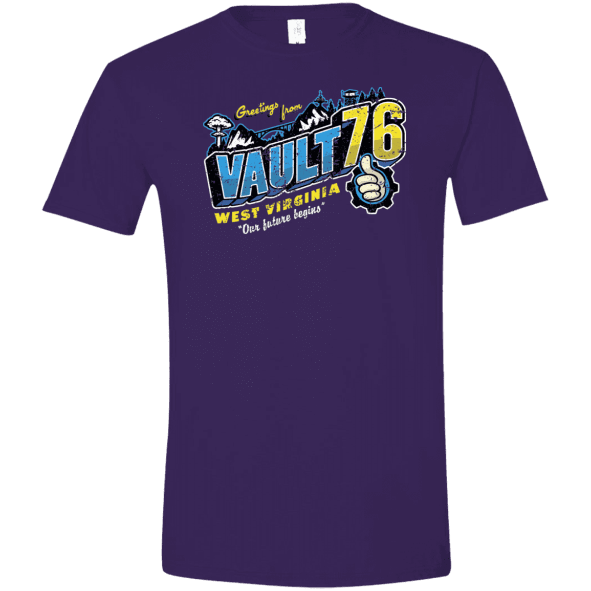 T-Shirts Purple / S Greetings from WV Vault Men's Semi-Fitted Softstyle