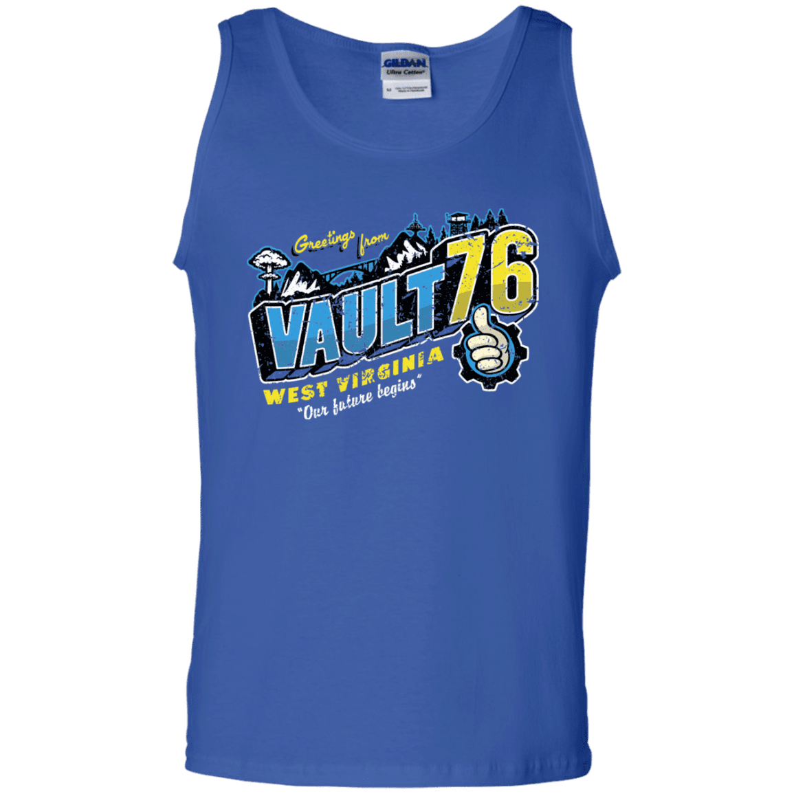 T-Shirts Royal / S Greetings from WV Vault Men's Tank Top