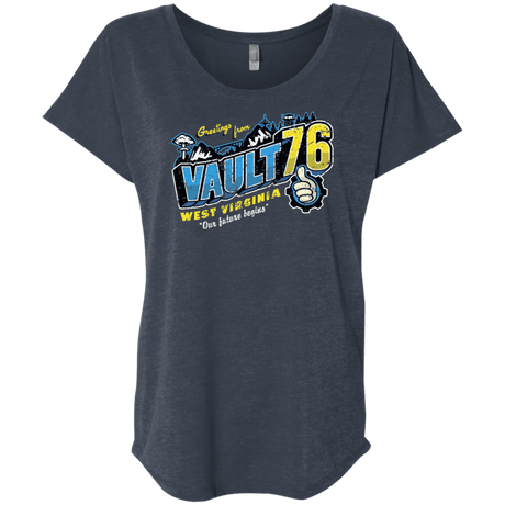 T-Shirts Vintage Navy / X-Small Greetings from WV Vault Triblend Dolman Sleeve
