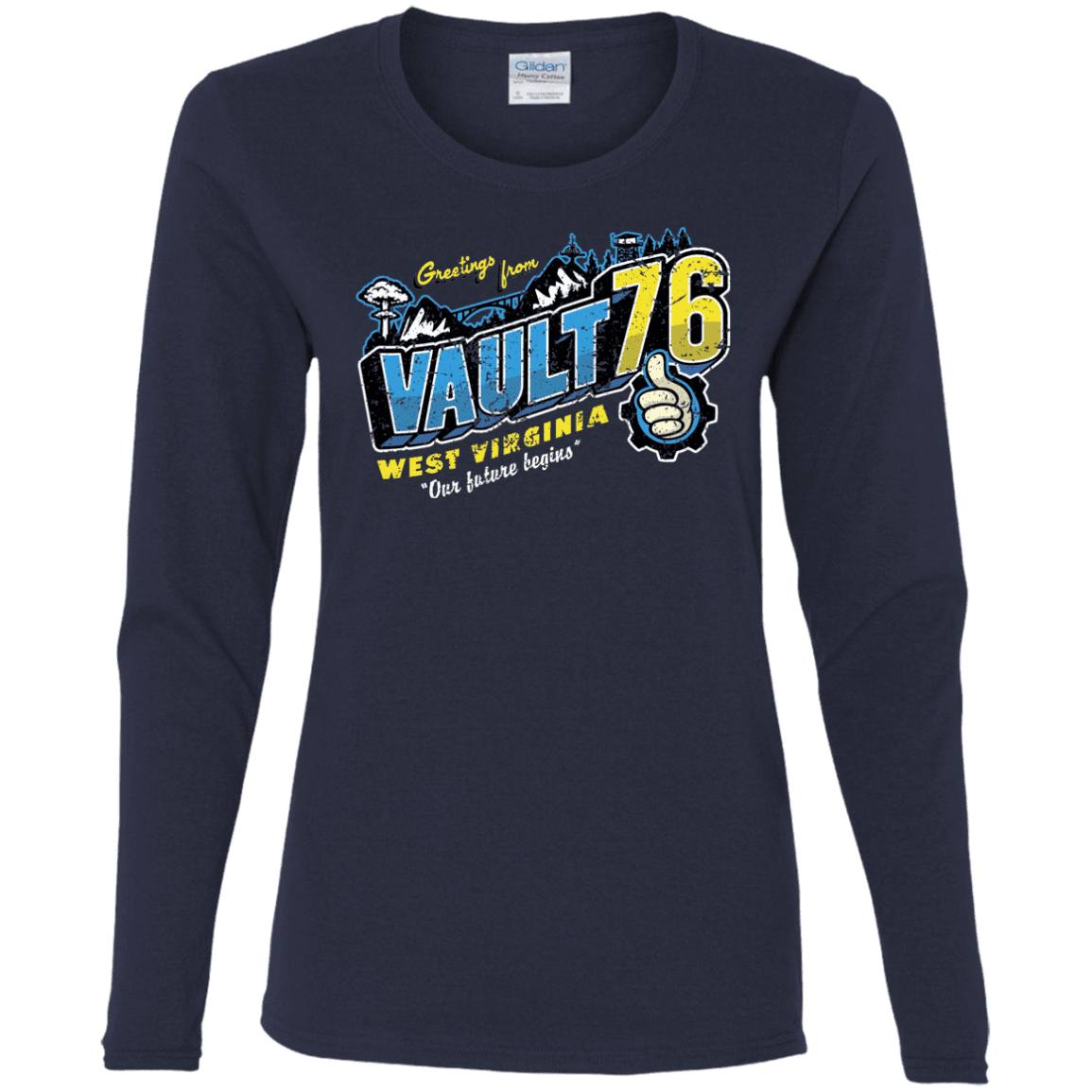 T-Shirts Navy / S Greetings from WV Vault Women's Long Sleeve T-Shirt