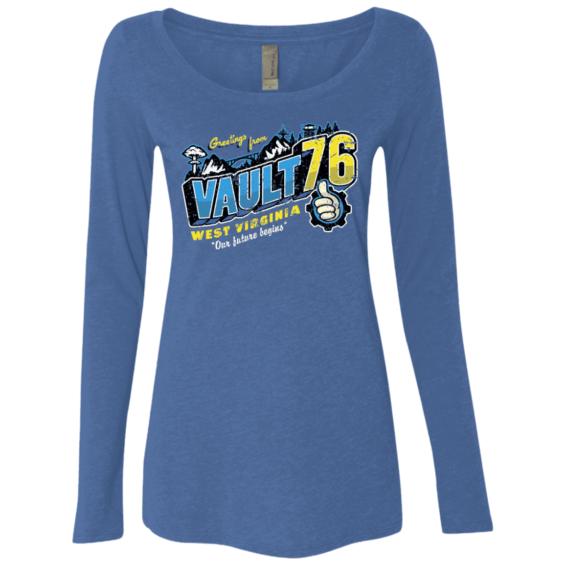 T-Shirts Vintage Royal / S Greetings from WV Vault Women's Triblend Long Sleeve Shirt