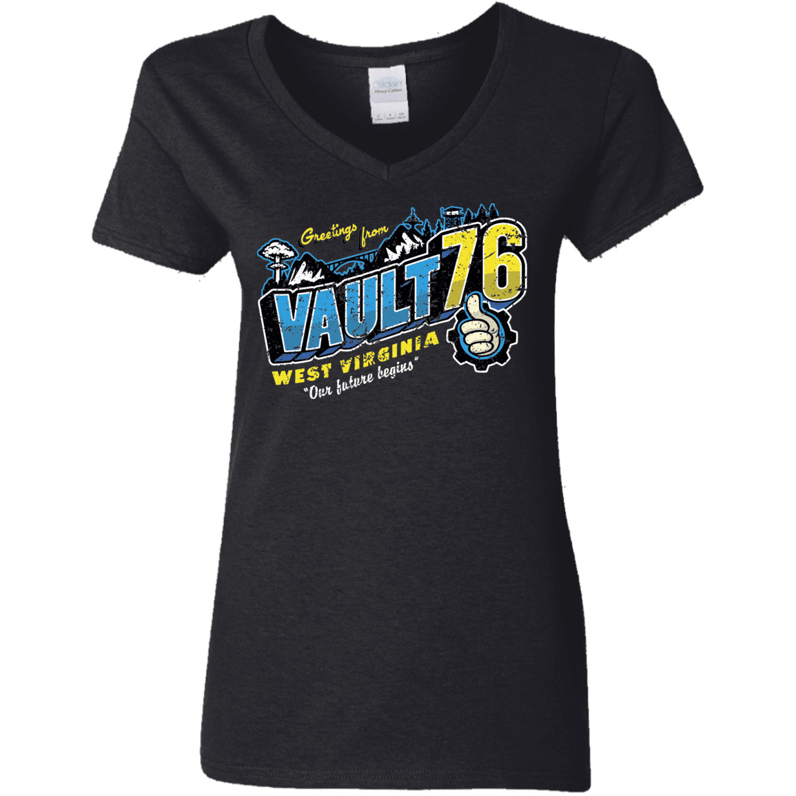 T-Shirts Black / S Greetings from WV Vault Women's V-Neck T-Shirt